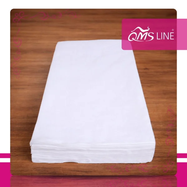 Ręcznik Włókninowy Jednorazowy Gładki 70x40 cm 100 szt. QMS Line Premium Ręcznik włókninowy jednorazowy gładki 70x40 cm 100 szt. QMS Line Premium do salonu kosmetycznego i SPA