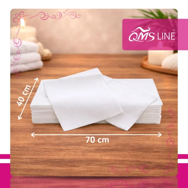 Ręcznik Włókninowy Jednorazowy Siatka 70x40 cm 100 szt. QMS Line Premium Ręcznik włókninowy jednorazowy siatka 70x40 cm 100 szt. QMS Line Premium do salonu kosmetycznego i SPA