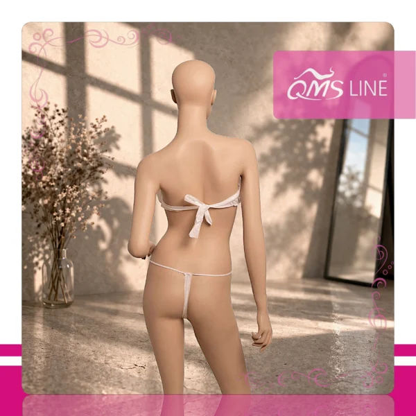 Stringi Włókninowe Jednorazowe Damskie L 10 szt. QMS Line Premium Stringi włókninowe jednorazowe damskie L pakowane zbiorczo 10 szt. QMS Line Premium do salonu kosmetycznego i SPA