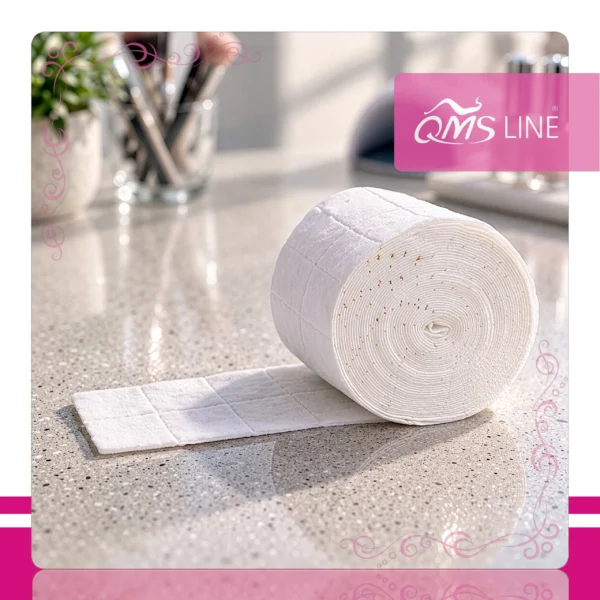 Waciki Bezpyłowe do Paznokci Celulozowe 500 szt. na rolce QMS Line Premium Waciki bezpyłowe do paznokci celulozowe 500 szt. na rolce QMS Line Premium do manicure i pedicure