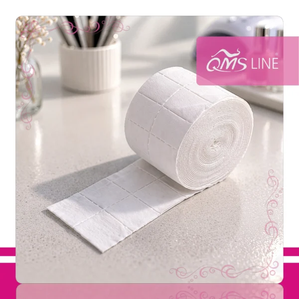 Waciki Bezpyłowe do Paznokci Celulozowe 500 szt. na rolce QMS Line Premium Waciki bezpyłowe do paznokci celulozowe 500 szt. na rolce QMS Line Premium do manicure i pedicure