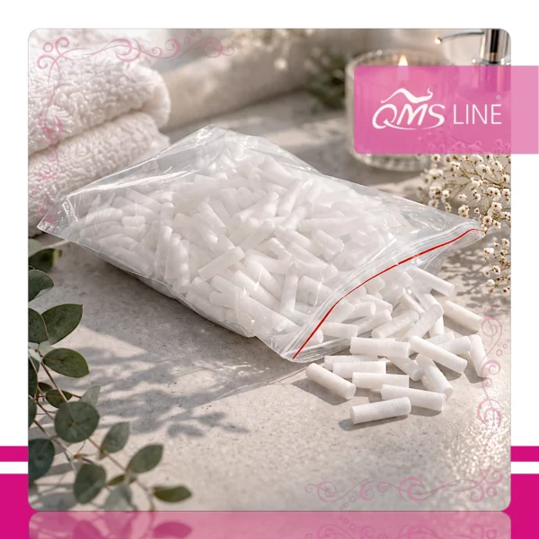 Wałeczki Kosmetyczne Piankowe 500 szt. QMS Line Standard Wałeczki kosmetyczne piankowe 500 szt. QMS Line Standard do zabiegów kosmetycznych
