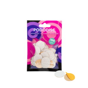 Profesjonalne wymienne nakładki pododisc PRO M 20 mm 100 białe – 50 szt. - Staleks PRO