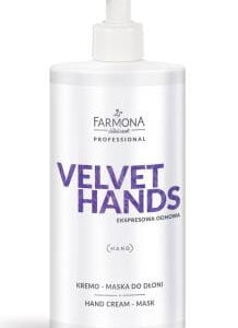 Kremo-maska do dłoni odżywczo-nawilżająca do skóry suchej i dojrzałej 500 ml – Farmona Professional Velvet Hands