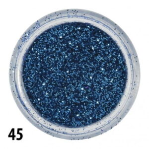 Brokat do paznokci niebieski 45 – słoiczek 2 g – Molly Lac
