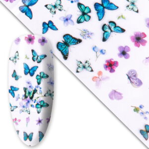 Folia transferowa do paznokci Wiosenna motyle nr 4 – 100 cm x 4 cm – Molly Lac