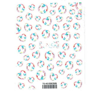 Naklejki do paznokci samoprzylepne cienkie bańki TS-463 – arkusz 10 x 8 cm