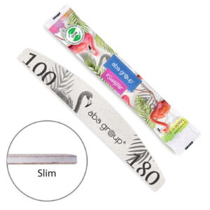 Pilnik do paznokci półksiężyc slim 100/180 flaming pakowany pojedynczo – Aba Group