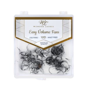 Rzęsy kępki objętościowe 10D skręt C 0,07 długość 9 mm – Easy Volume Fans – Wonder Lashes