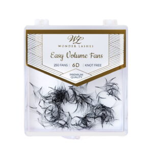 Rzęsy kępki objętościowe 6D skręt C 0,07 długość 8 mm – Easy Volume Fans – Wonder Lashes