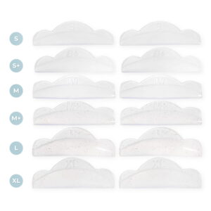 Wałeczki silikonowe do laminacji rzęs i brwi w kształcie chmurki S+ – 1 para – Wonder Lashes