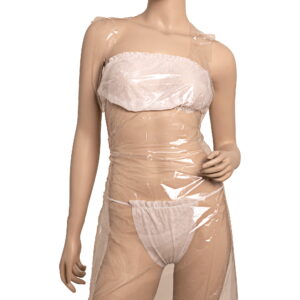 Fartuch medyczny jednorazowy foliowy 90 × 115 cm 13 my na rolce – 50 szt. – QMS Line Premium