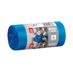 Worki na śmieci z uszami niebieskie 35 L – 30 szt.