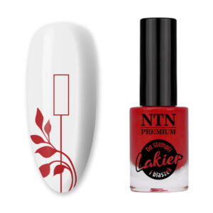 Lakier do stempli czerwony z pędzelkiem 7 ml – NTN Premium – Molly Lac
