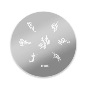 Blaszka do stempli paznokci B108 - stal nierdzewna - Molly Lac