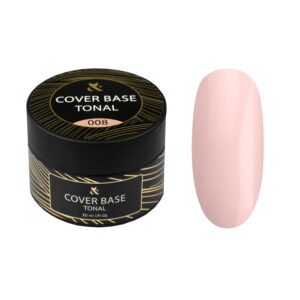 Kauczukowa baza żelowa do paznokci Cover Base Tonal 008 bez TPO w słoiczku 30 ml – Fox Nails Professional