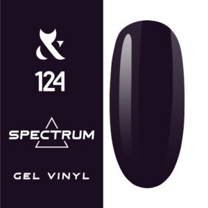 Lakier hybrydowy do paznokci 124 Aubergine Spectrum Gel Vinyl bez TPO 7 ml z pędzelkiem – Fox Nails Professional