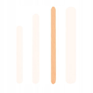 Szpatułki Drewniane XS Wąskie 15 x 0,5 cm - 100 szt.