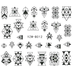 Naklejki do paznokci wodne arkusz 6x5,5 cm – YZW B012 – Molly Lac