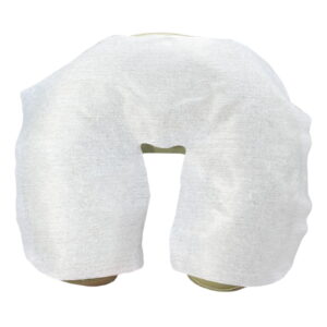 Pokrowiec włókninowy jednorazowy na podgłówek rogal biały – 100 szt. – QMS Line Premium