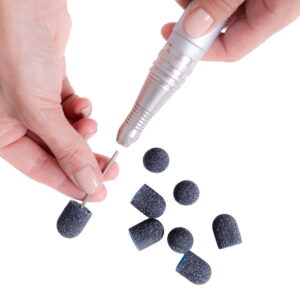 Kapturki Nakładki Ścierne do Pedicure 10 mm - Gradacja 150 - 10 szt. - QMS Line Premium