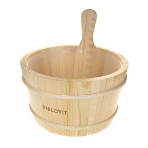 Wiadro do sauny drewniane sosnowe – 4 l – Bilovit