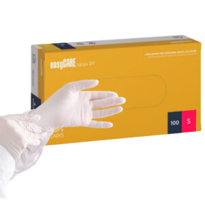 Rękawice Lateksowe Bezpudrowe Białe Zarys - 100 szt. - Rozmiar S
