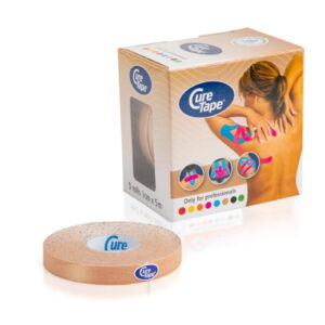 Taśma Tape do Kinesiotapingu CureTape Classic 1cm x 5m - Beżowy
