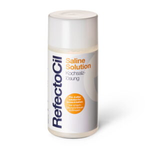 Płyn oczyszczający do rzęs i powiek RefectoCil Saline Solution 150 ml – preparat przed koloryzacją i liftingiem rzęs