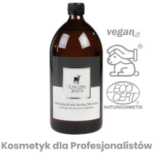 Olej do masażu Alpin Derm Sportiv z arniką – 1000 ml – Aroma Derm