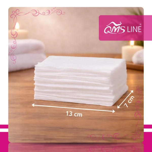 Chusteczki Kosmetyczne Jednorazowe Gładkie 13x7 cm 100 szt. QMS Line Premium Chusteczki kosmetyczne jednorazowe gładkie 13x7 cm 100 szt. QMS Line Premium do salonu kosmetycznego i SPA