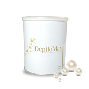 Wosk do depilacji w puszce naturalny perłowy z miką i TiO₂ 800 ml - Dimax