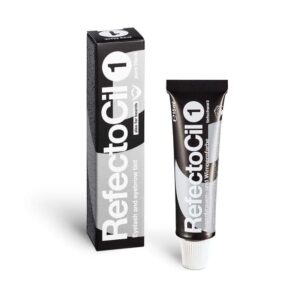 Henna do brwi i rzęs RefectoCil Pure Black nr 1 czarna 15 ml – krem koloryzujący intensywna czerń